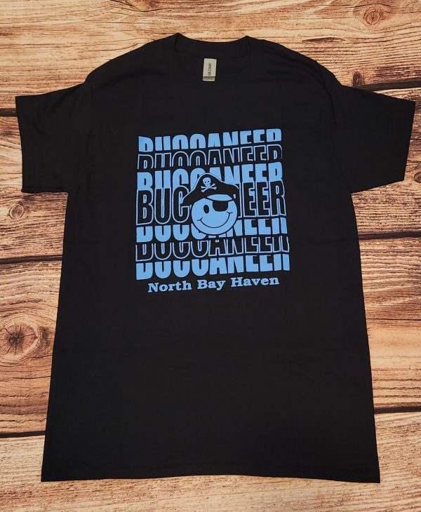 No. 2 T-Shirt: Buccaneer Smiley Pirate - (Black)