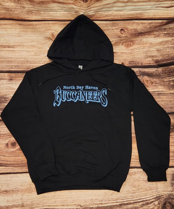 No. 1 Hoodie: North Bay Haven Buccaneers Script - (Black)