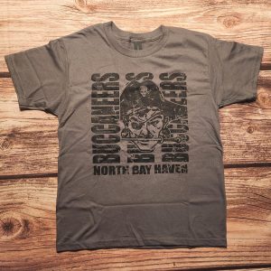 #T-2 T-Shirt: Buccaneers Pirate - (Charcoal)