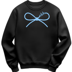 #0PRE- Crewneck Sweatshirt: NBH Bow- (Black)