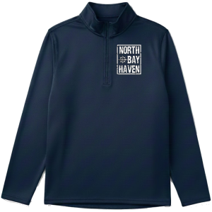 #1PRE- Dri-Fit Qtr-Zip: NBH Wheel - (Navy)